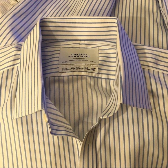 LAST CHANCE! Mens Charles Tyrwhitt Extra Slim Fit Button Down Shirt - Picture 9 of 15